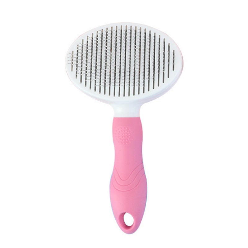 Pet Self-Cleaning Slicker Brushes for Shedding Grooming Removes Loose Undercoat-Pink