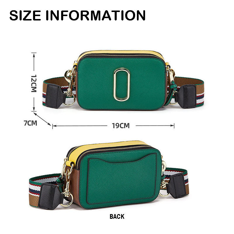 Womens Crossbody Bags Small PU Leather Purse Zipper Shoulder Handbag-Green