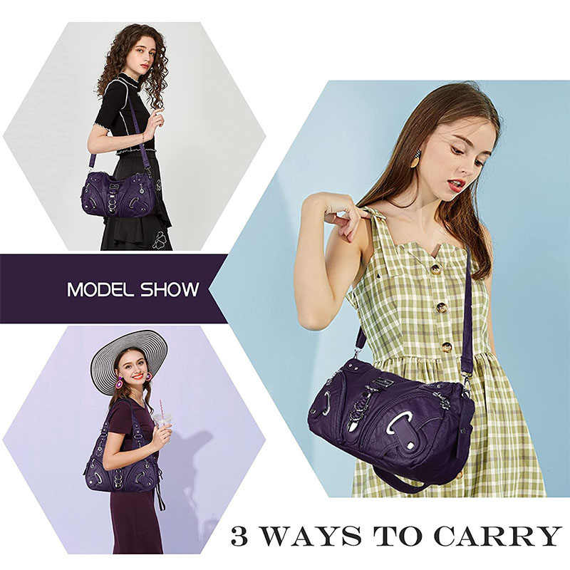 Womens Fashion Hobo Handbag Large Capacity Shoulder Bags-62Purple