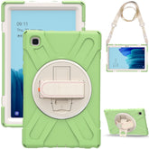 Morandi Tablet Case For Samsung Galaxy Tab A7 10.4 T500/T505/T507/T505N 2020 Kids Safe Shockproof Protective Cover With Kickstand+Strap-Matcha Green