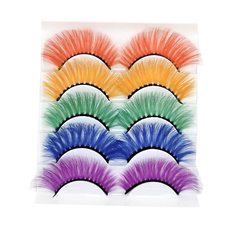 3D False Eyelashes Colored Thick Lashes for Performance Halloween-12