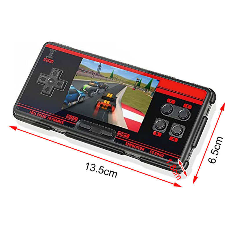 3.0 in Screen Handheld Game Console HD AV Output with 5000 Classic Games-Black