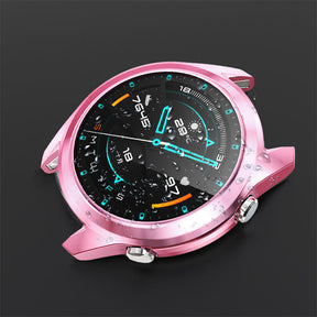 TPU Screen Protector Case For Huawei Watch GT2 42mm&46mm with HD Tempered Glass-Pink