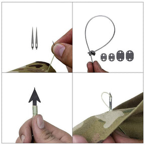 4Pcs Survival Gear Credit Card Multi Tool Camping Multipurpose EDC Multitool-Black