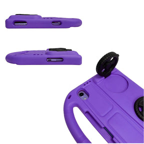 Wheel iPad Case For iPad Mini 6 Shockproof Stand Cover With Handle Stand-Purple