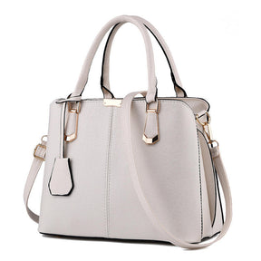 Womens Fashion Handbags Top Handle High Capacity Tote-White