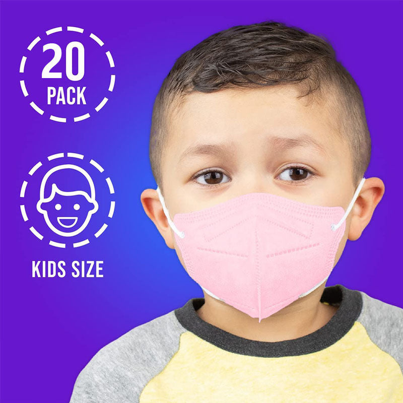 20Pcs FFP2 Face Mask for Kids-Pink