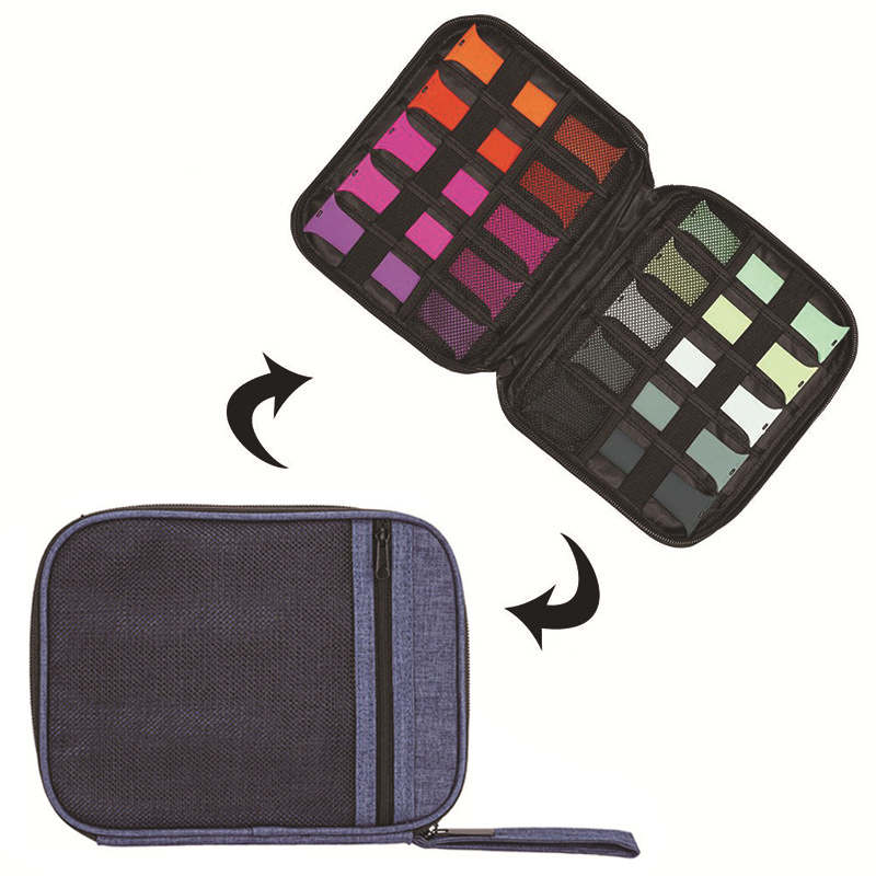 Watch Band Storage Organizer Holds 10 Watch Bands Travel Watch Straps Carrying Case Watch Band Storage Bag-Navy Blue