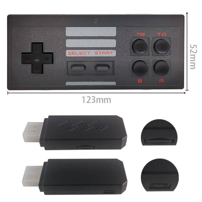 1080P HD Output Retro Video Game Console with Dual 2.4G Wireless Controllers-Black