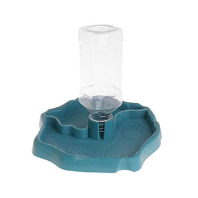 Reptile Water Bottle Automatic Feeders Waterer Food Bowl-Blue