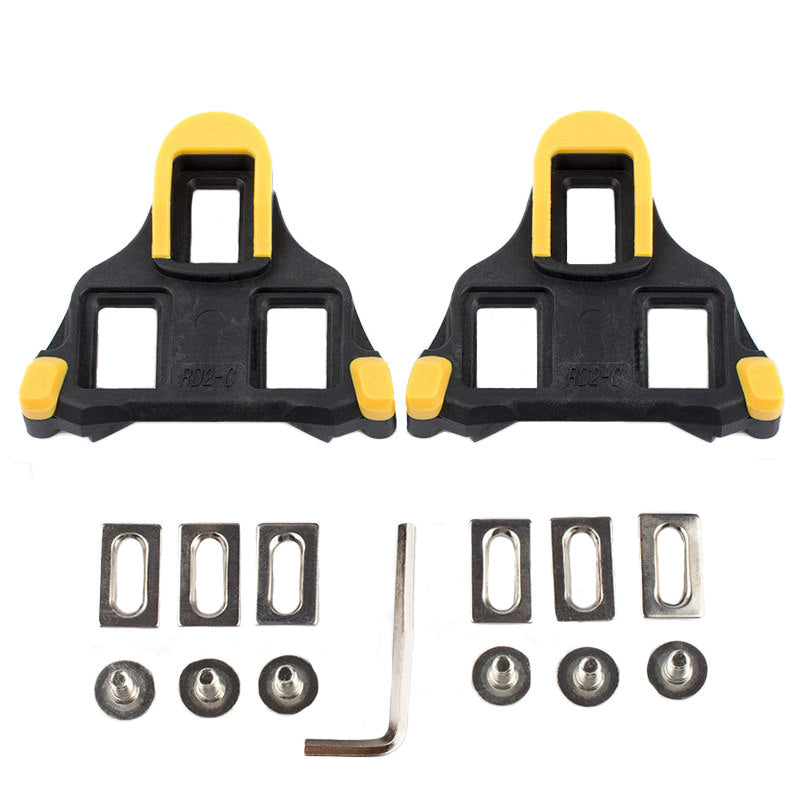 Bike Cleats for Shimano SPD SL Road Bike Pedals Shoes 6 Degree Floating-Yellow