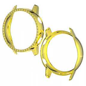 PC Bling Crystal Rhinestone Watch Case Protector For Samsung Galaxy Watch Active 40mm-Gold