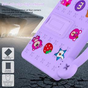 Strawberry Tablet Case With Holder Shoulder Strap for ONN 10.1 Inch 2022 Gen3-LightPurple