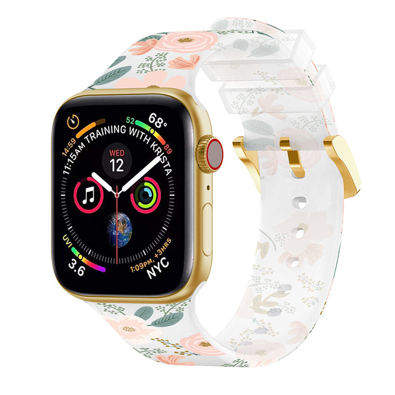 Apple Watch Sport Silicone Band Colorful Printed for iWatch Series 7 6 5 4 3 2 1-Pattern1