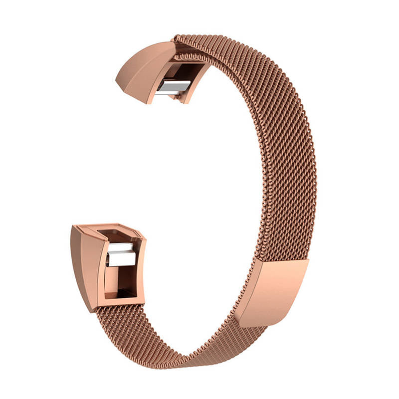 Magnetic Milanese Stainless Steel Strap  For Fitbit Alta/Alta HR Fashion Accessorie-Rose Gold