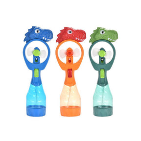 3Pcs Portable Mini Fan Adorable Dinosaur Handheld Water Mist Spray Fan