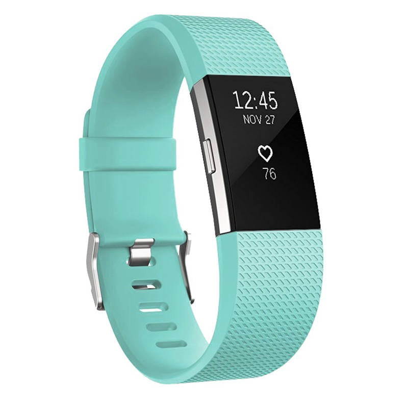 Replacement Strap For Fitbit Charge 2 Silicone Adjustable Sports Wristband-Mint Green