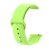 Silicone Watch Band Pure Color Reverse Buckle WristBand For Samsung Galaxy Watch 42/46mm Gear S3 Frontier/Classic(Grass Green)