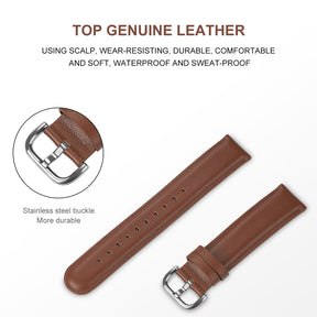 D Buckle Leather Watch Band For Samsung Galaxy Watch 42/46mm Gear S3 Frontier/Classic(Brown)