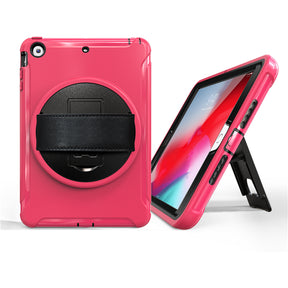 Spider Man 3-Layer Multi-Function Case Hand Strap Tablet Shell 7.9 inch For iPad Mini 1/2/3-Rose Red