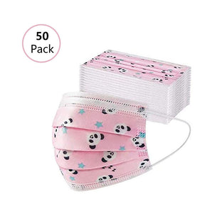 50Pcs Disposbale Face Mask For Kid-Pink Panda