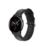 Fashion Leather Watch Band For Samsung Galaxy Watch 42/46mm Gear S3 Frontier/Classic(Black)
