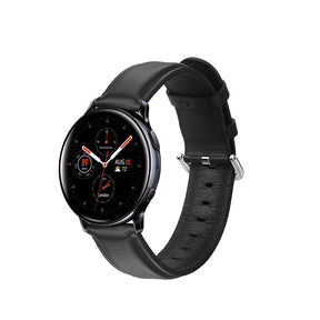 Fashion Leather Watch Band For Samsung Galaxy Watch 42/46mm Gear S3 Frontier/Classic(Black)