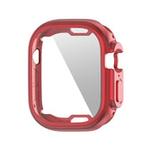 TPU Anti-Scratch Protective Case with Screen Protector for Apple Watch Ultra 49mm-Red