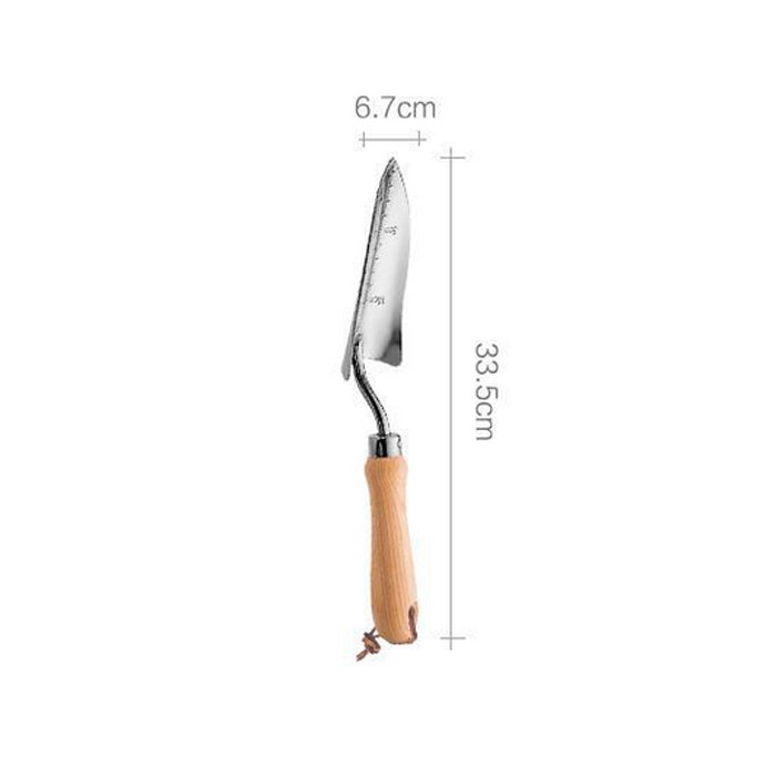 Home & Living33.5cm Garden Measuring Point Shovel Household Stainless Steel Shovel for Planting Gardening Tools Thickening Shovel Soil Rake