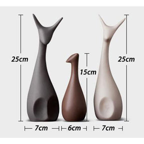 Home Decor Accessories Animal Porcelain Ornaments Ceramic Crafts Art Figurines-Deer
