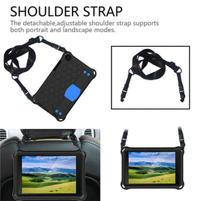 Hive SamSung Tab A 8.0 T290/T295 (2019) Tablet Case Durable Stand Cover With Shoulder Strap-BlackBlue
