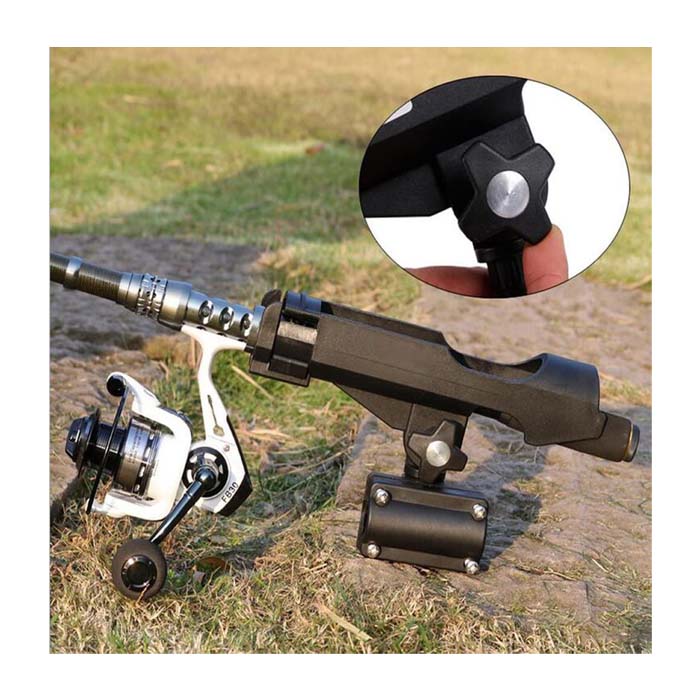 2 Pack Adjustable Boat Fishing Rod Holder Rotatable with Combo Mount-Black