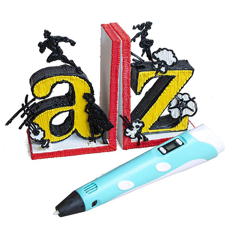 3D Drawing Printing Pen with LCD Screen PLA Filament for Kids-Red