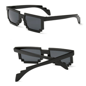 2 Packs Pixel Sunglasses Birthday Party Favors for Kids and Adults-Black
