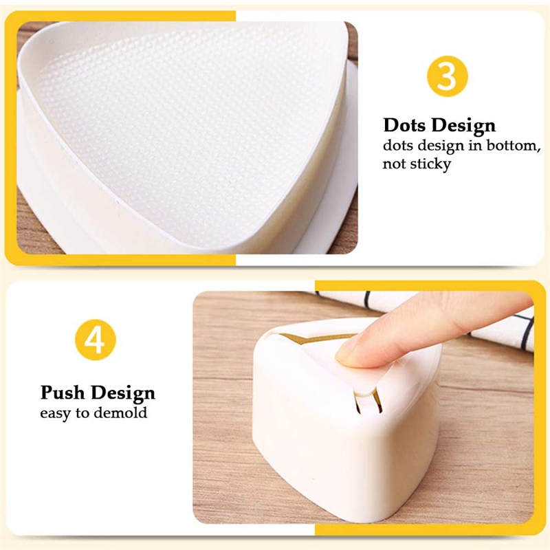 2 Pcs Rice Ball Mold Triangle Sushi Mold for Bento or Japanese Boxed Meal