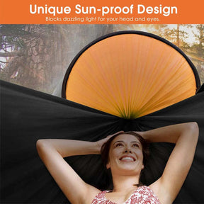 Large Camping Pop-up Parachute Hammock with Mosquito Net-Orange