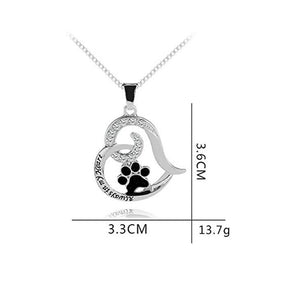 Always in My Heart Pendant Necklace Jewelry for Loss of Pet Memorial