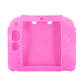 Protective Soft Silicone Rubber Skin Case Cover for Nintendo 2DS-Pink