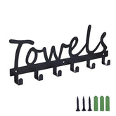 Home & LivingAesthetic Bathroom Towel Rack for Wall Mount Space Saving Towel Holder 6 Hooks