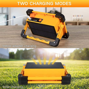 Rechargeable Solar LED Work Light 4 Light Modes for Job Site Lighting Emergency Camping-30W