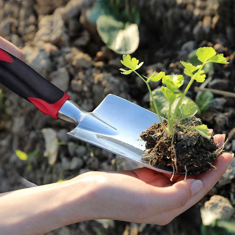 Home & Living3Pcs Heavy Duty Gardening Tools Cast Aluminum with Soft Rubberized Non-Slip Handle Garden Tools Set -Red