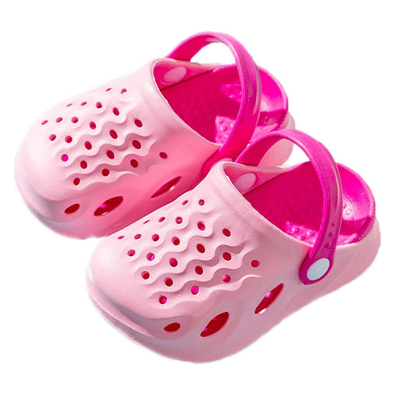 Toddler Boys Girls Clogs Lightweight Garden Slipper Non-Slip-Pink