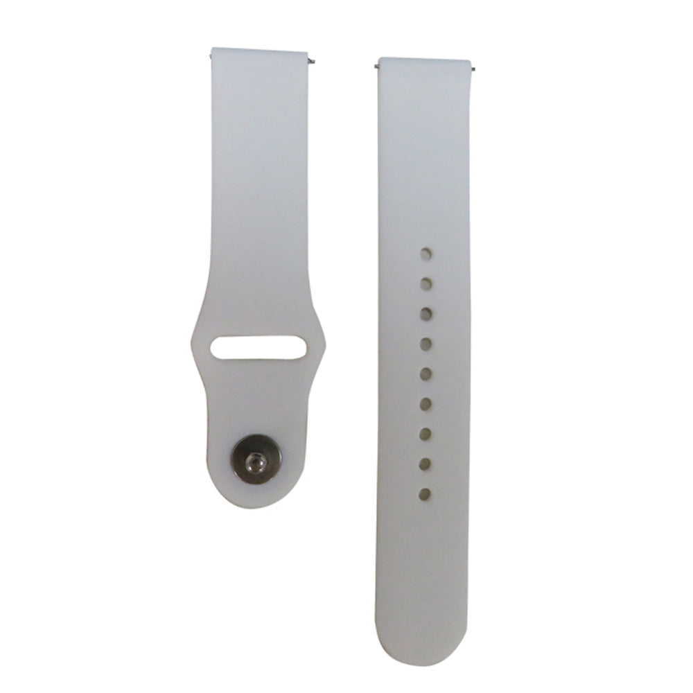 FKGJ 20MM Silicone Watch Bands Quick Release Strap Replacement Wristband For Samsung For Women-White