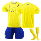 Al-Nassr FC Home Jersey 23/24 for Kid Adult Soccer Sportswear Set