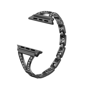 RZ Watch Band Business Stainless Steel Wristbands for Apple IWatch Series SE/1/2/3/4/5/6 For Women-Black