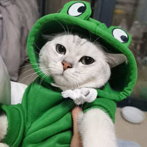 Pet Clothes Frog Pattern Design Hoodie Sweatshirts 3D Cute Costume