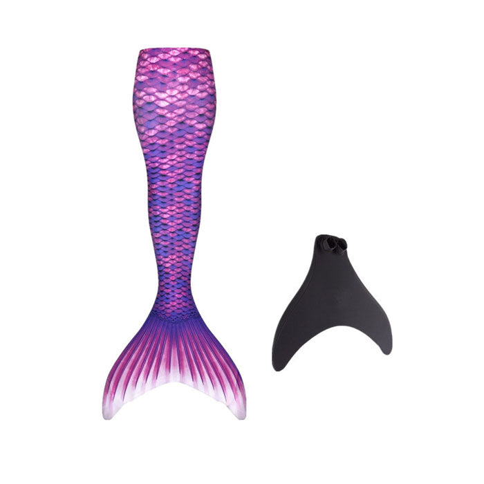 Kids Atlantis Mermaid Tails For Swimming Swimsuit With Flippers-Violet