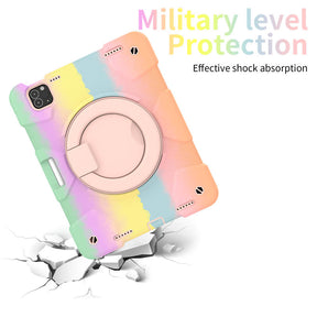 iPad Case For iPad Pro 11/Air 4 with 360¡ãSwivel Stand-Colorful Rose Gold
