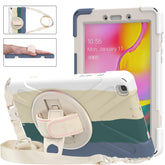 Samsung Tablet Case With Pencil Stand+Rotating Stand+Shoulder Strap For Tab A 8 T290/T295-Green