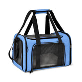 Pet Travel Bag for Small Medium Cats Dogs Puppies Soft Sided Collapsible Puppy Carrier-Blue